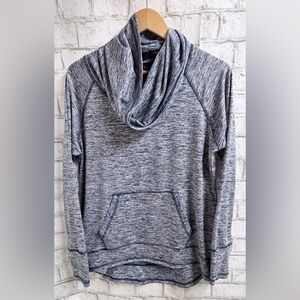 ACX Women’s Cowl Neck Pullover Sweatshirt Blue & White